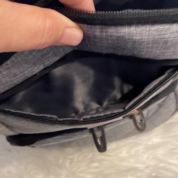 Bruno Cavalli Backpack large color gray and black long 19”wide 16” - Picture 9 of 16